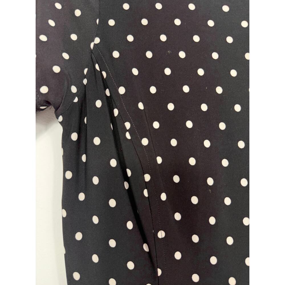 Lauren Ralph Lauren Polka Dot Wide Leg Jumpsuit Black White Sz 2 short sleeve - Picture 7 of 16